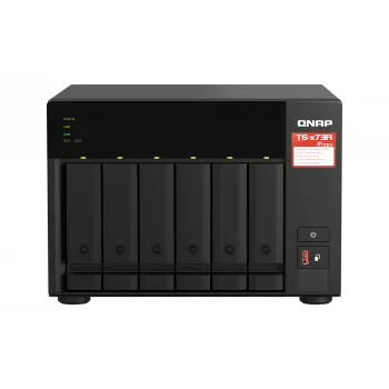 QNAP TS-673A NAS torre Ryzen Embedded V1500B 8 GB DDR4 0 TB QNAP Turbo System negro