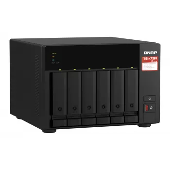 QNAP TS-673A NAS torre Ryzen Embedded V1500B 8 GB DDR4 0 TB QNAP Turbo System negro