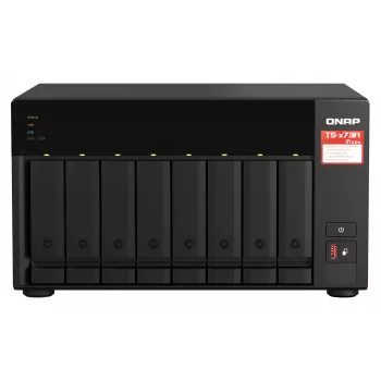 QNAP TS-873A NAS torre Ryzen Embedded V1500B 8 GB DDR4 0 TB QNAP Turbo System negro