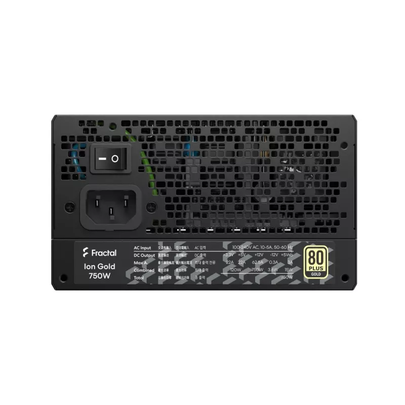 Fuente de alimentación Fractal Design Ion+ 750W Gold 24-pin ATX ATX negra
