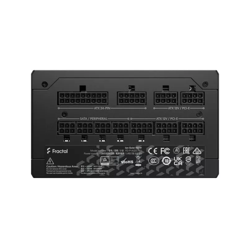 Fuente de alimentación Fractal Design Ion+ 750W Gold 24-pin ATX ATX negra