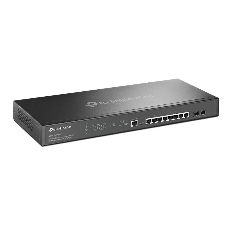 TP-Link Omada Switch gestionado L2+ de 8 puertos 2.5GBASE-T y 2 puertos 10GE SFP+ con 8 puertos PoE+