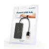 Hub USB Gembird UHB-U2P4-04 – 4 puertos USB 2.0, Plug-and-Play, negro, 480 Mbit/s