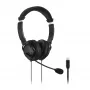Auriculares con micrófono Kensington Classic USB-C, con cable, llamadas/música, auriculares, Negro