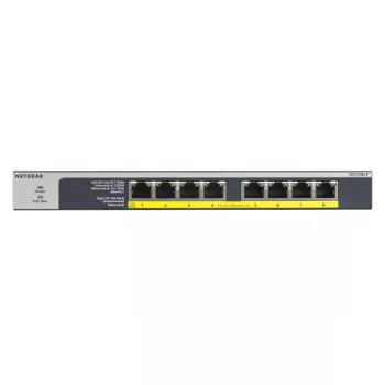 NETGEAR GS108LP Switch Gigabit Ethernet (10/100/1000) no gestionado Power over Ethernet (PoE) 1U Negro, Gris