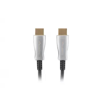 Cable HDMI LANBERG CA-HDMI-20FB-0300-BK — 30 m, HDMI Type-A macho a macho, HDMI 2.0, 18 Gbit/s, 4K@144Hz, HDR, ARC, Ethernet, negro