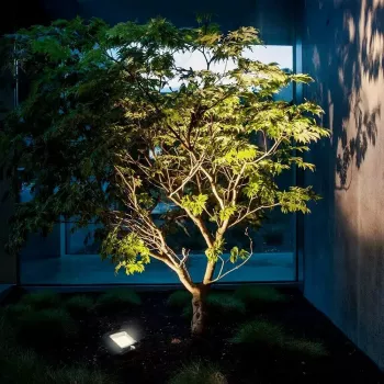 Foco LED solar exterior MACLEAN MCE438, 5 W, 400 lm, IP44, Li-Ion 5,2 V, montaje en pared, luz blanca, negro