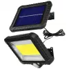 Foco LED solar exterior MACLEAN MCE438, 5 W, 400 lm, IP44, Li-Ion 5,2 V, montaje en pared, luz blanca, negro