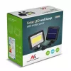 Foco LED solar exterior MACLEAN MCE438, 5 W, 400 lm, IP44, Li-Ion 5,2 V, montaje en pared, luz blanca, negro