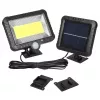 Foco LED solar exterior MACLEAN MCE438, 5 W, 400 lm, IP44, Li-Ion 5,2 V, montaje en pared, luz blanca, negro