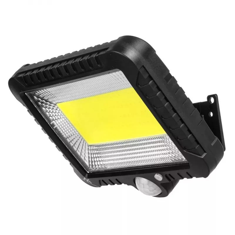 Foco LED solar exterior MACLEAN MCE438, 5 W, 400 lm, IP44, Li-Ion 5,2 V, montaje en pared, luz blanca, negro