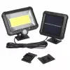 Foco LED solar exterior MACLEAN MCE438, 5 W, 400 lm, IP44, Li-Ion 5,2 V, montaje en pared, luz blanca, negro