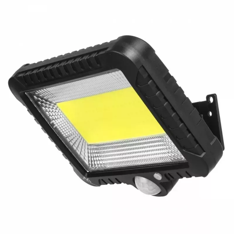 Foco LED solar exterior MACLEAN MCE438, 5 W, 400 lm, IP44, Li-Ion 5,2 V, montaje en pared, luz blanca, negro