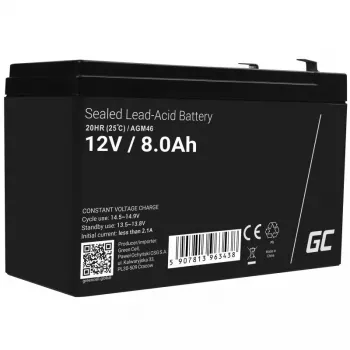 Batería recargable de plomo-ácido de 12 V Green Cell AGM46, 8000 mAh, 2,15 kg, VRLA