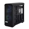 Caja torre para PC Fractal Design Torrent Tower negra – compatible con ATX/EATX/ITX, 2 ventiladores frontales de 180 mm, 2 bahías de 3,5 inch, 4 bahías de 2,5 inch, cristal templado