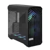 Caja torre para PC Fractal Design Torrent Tower negra – compatible con ATX/EATX/ITX, 2 ventiladores frontales de 180 mm, 2 bahías de 3,5 inch, 4 bahías de 2,5 inch, cristal templado