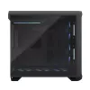 Caja torre para PC Fractal Design Torrent Tower negra – compatible con ATX/EATX/ITX, 2 ventiladores frontales de 180 mm, 2 bahías de 3,5 inch, 4 bahías de 2,5 inch, cristal templado