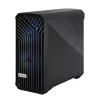 Caja torre para PC Fractal Design Torrent Tower negra – compatible con ATX/EATX/ITX, 2 ventiladores frontales de 180 mm, 2 bahías de 3,5 inch, 4 bahías de 2,5 inch, cristal templado