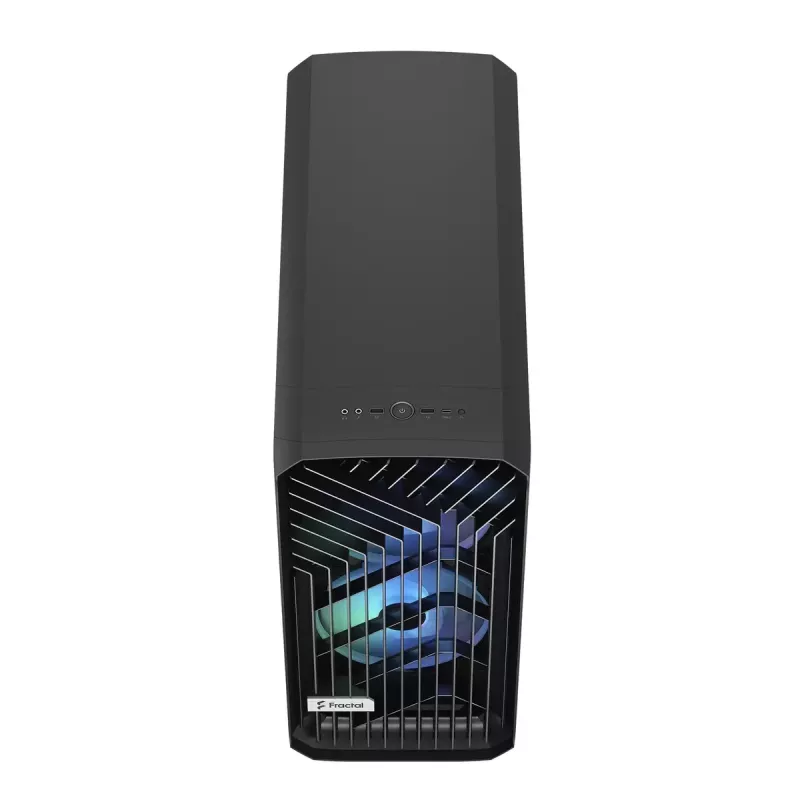 Caja torre para PC Fractal Design Torrent Tower negra – compatible con ATX/EATX/ITX, 2 ventiladores frontales de 180 mm, 2 bahías de 3,5 inch, 4 bahías de 2,5 inch, cristal templado