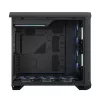 Caja torre para PC Fractal Design Torrent Tower negra – compatible con ATX/EATX/ITX, 2 ventiladores frontales de 180 mm, 2 bahías de 3,5 inch, 4 bahías de 2,5 inch, cristal templado