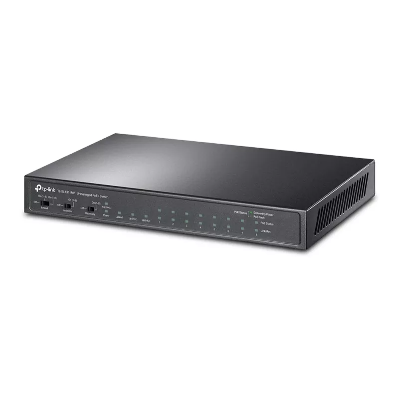 Switch de escritorio TP-Link 8 puertos 10/100Mbps + 3 puertos Gigabit con 8 puertos PoE+