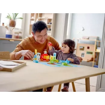 LEGO DUPLO Tren de los números 10954 – tren didáctico con vagones numerados para contar y clasificar