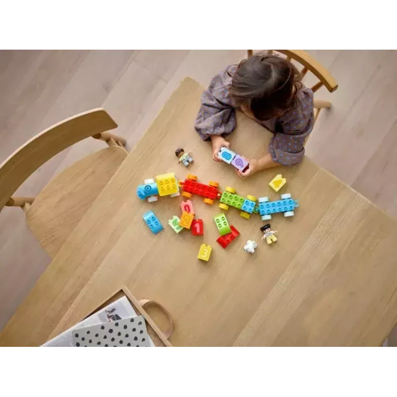 LEGO DUPLO Tren de los números 10954 – tren didáctico con vagones numerados para contar y clasificar