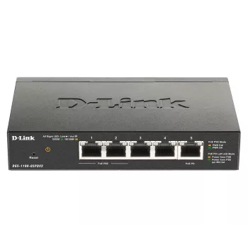 Switch Gigabit PoE Smart Managed D-Link de 5 puertos con 1 puerto PD