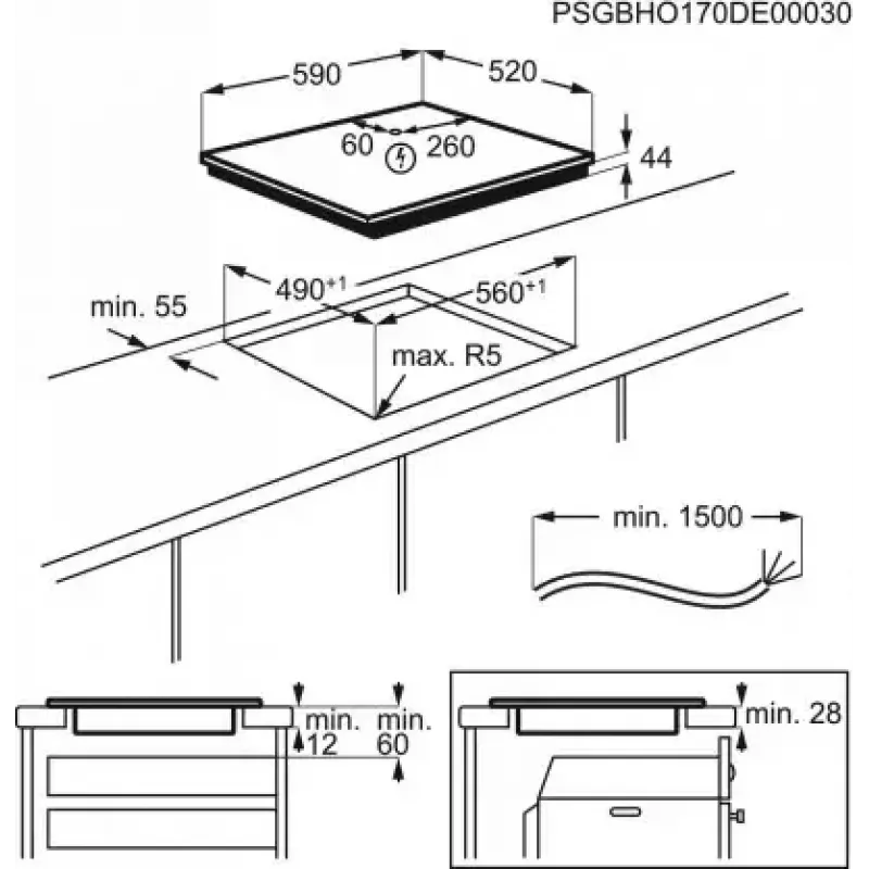 Placa de inducción integrable Electrolux LIV63431BK negra 60 cm zona 4 zona(s)
