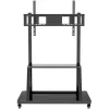 Soporte de suelo para pantalla plana portátil TECHLY Signage Display Mount ICA-TR30 — para pantallas de 55 a 100 inch, VESA 1200x600, carga máx. 150 kg, ruedas, negro