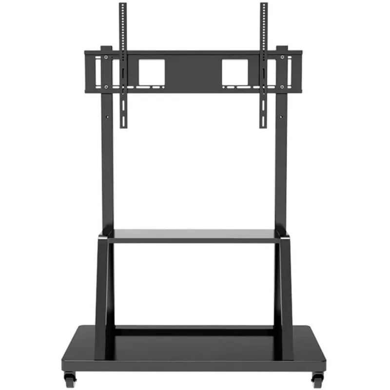 Soporte de suelo para pantalla plana portátil TECHLY Signage Display Mount ICA-TR30 — para pantallas de 55 a 100 inch, VESA 1200x600, carga máx. 150 kg, ruedas, negro