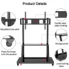 Soporte de suelo para pantalla plana portátil TECHLY Signage Display Mount ICA-TR30 — para pantallas de 55 a 100 inch, VESA 1200x600, carga máx. 150 kg, ruedas, negro