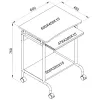 Mesa de ordenador TECHLY Compact ICA-TB S005 — mesa de ordenador compacta, tablero de MDF, bandeja extraíble para teclado, ruedas, 600×450×750 mm, haya