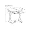 Techly Compact Desk para PC con bandeja extraíble para teclado, negro grafito ICA-TB 328BK