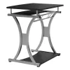Techly Compact Desk para PC con bandeja extraíble para teclado, negro grafito ICA-TB 328BK