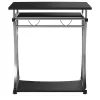 Techly Compact Desk para PC con bandeja extraíble para teclado, negro grafito ICA-TB 328BK