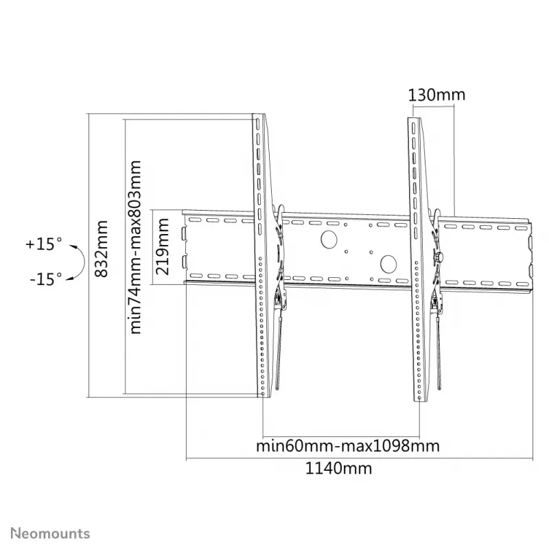 Soporte de pared para TV Neomounts LFD-W2000 60-100