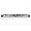 Panel de parcheo modular DIGITUS, apantallado 48 puertos, campo de etiquetado, 1U, montaje en rack, color negro RAL 9005