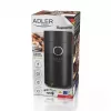 Molino de muelas Adler AD4446BS — 150 W, muelas de acero inoxidable, depósito de granos 75 g, negro