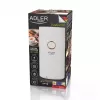 Molino de café con muelas Adler AD4446WG — molinillo de café eléctrico, muelas de acero inoxidable, depósito de granos 75 g, 150 W, blanco
