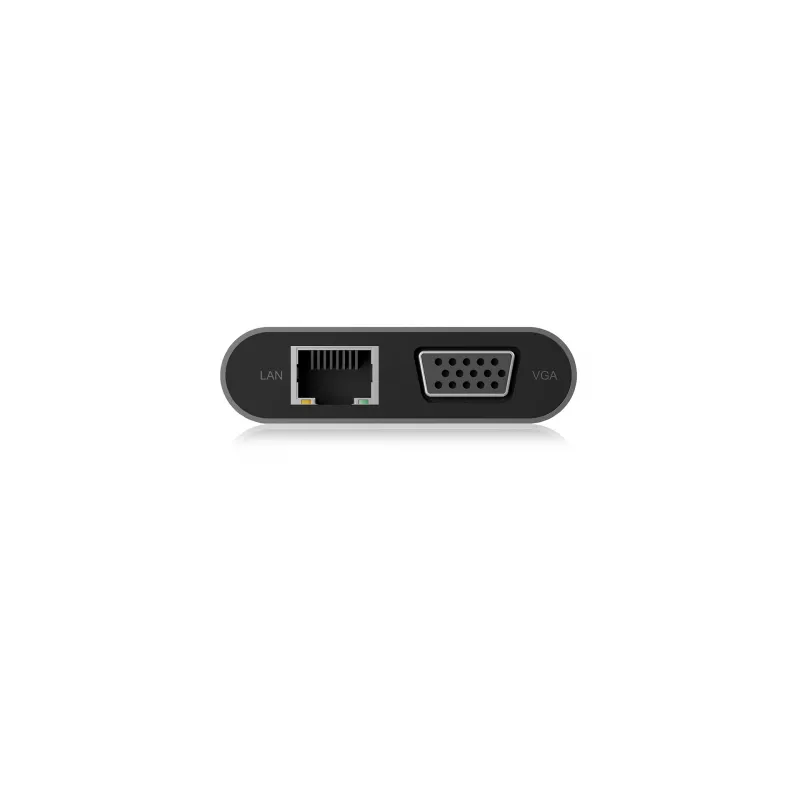 ICY BOX IB-DK4040-CPD con cable USB 3.2 Gen 1 (3.1 Gen 1) Type-C antracita, negro