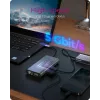 ICY BOX IB-DK4040-CPD con cable USB 3.2 Gen 1 (3.1 Gen 1) Type-C antracita, negro