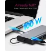 ICY BOX IB-DK4040-CPD con cable USB 3.2 Gen 1 (3.1 Gen 1) Type-C antracita, negro