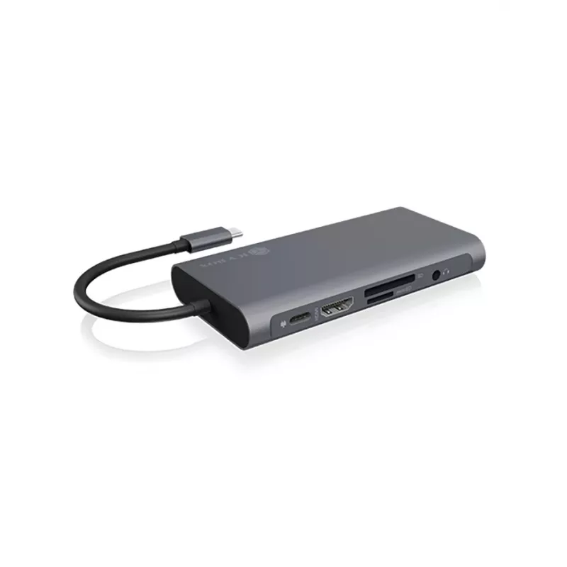 ICY BOX IB-DK4040-CPD con cable USB 3.2 Gen 1 (3.1 Gen 1) Type-C antracita, negro