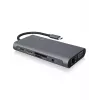 ICY BOX IB-DK4040-CPD con cable USB 3.2 Gen 1 (3.1 Gen 1) Type-C antracita, negro