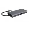 ICY BOX IB-DK4040-CPD con cable USB 3.2 Gen 1 (3.1 Gen 1) Type-C antracita, negro