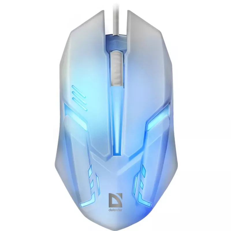 Defender Cyber MB-560L ratón gaming con cable, blanco, retroiluminación de 7 colores