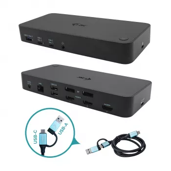 i-tec USB 3.0 / USB-C / Thunderbolt, base de acoplamiento 3x 4K + Power Delivery 100W