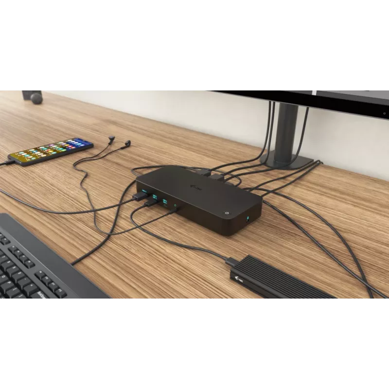 i-tec USB 3.0 / USB-C / Thunderbolt, base de acoplamiento 3x 4K + Power Delivery 100W