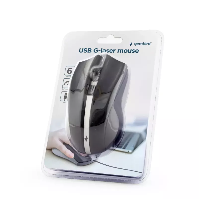 Ratón láser GEMBIRD 2400 Dpi - Ambidiestro